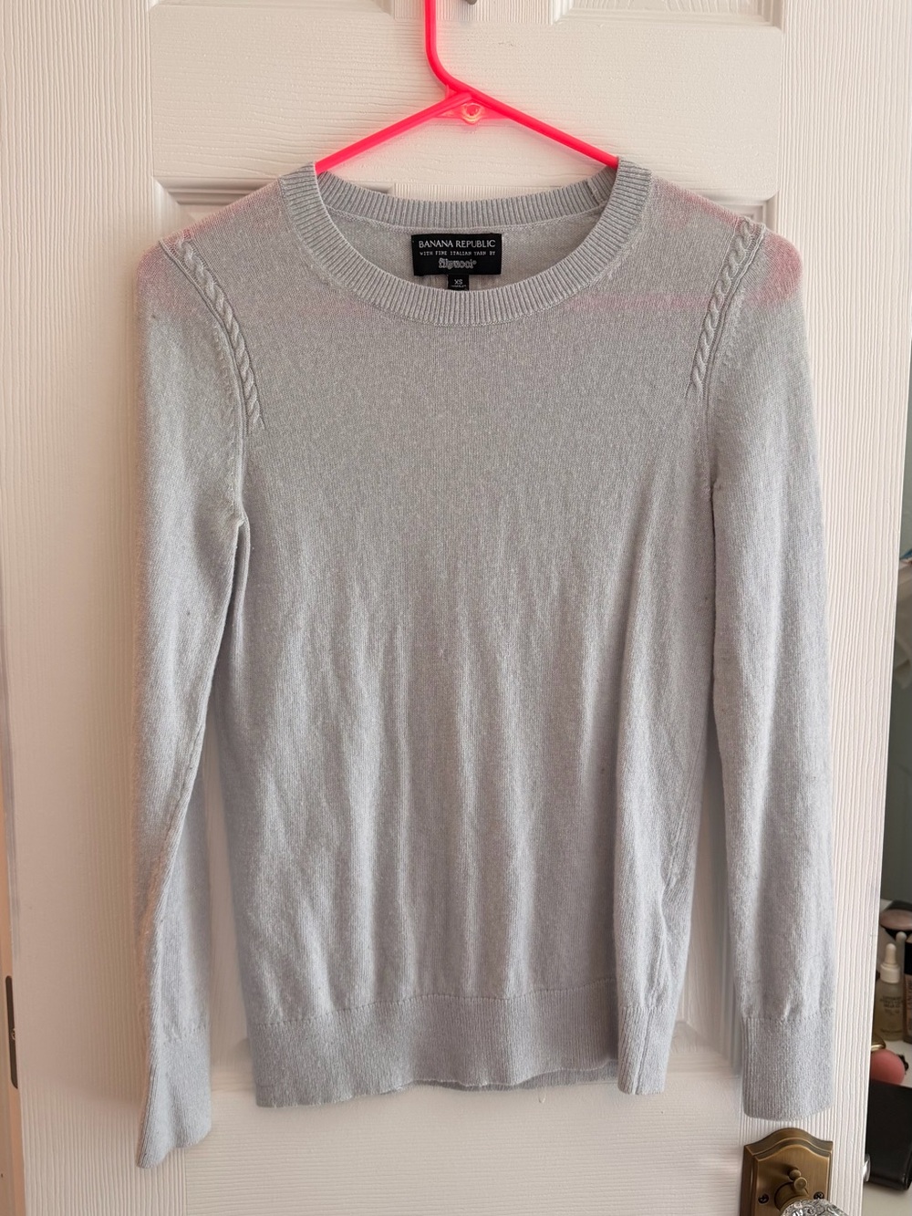Banana Republic Light Blue Italian Yarn Crewneck Sweater